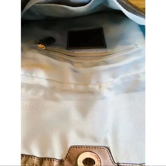 Coach Signature Zip Hobo Shoulder Bag Handbag Black Office Date Stylish - Picture 9 of 10